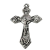 Pendant Zinc Alloy Jewelry Findings Lead-free, Cross 20x31mm Hole:1.5mm, Sold by Bag