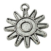 Pendant Zinc Alloy Jewelry Findings Lead-free, 25x29mm Hole:3mm, Sold by Bag