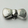 Beads Zinc Alloy Jewelry Findings Lead-free, Bowknot 5x10mm Hole:1mm, Sold by Bag
