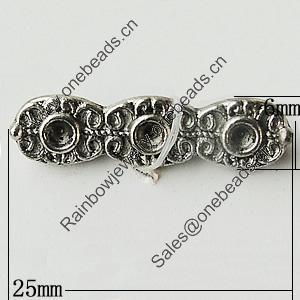 Connectors Zinc Alloy Jewelry Findings Lead-free, 6x25mm Hole:2mm, Sold by Bag