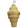Resin Pendant, Ice-cream, 20x33mm, Hole:Approx 2mm, Sold by Bag