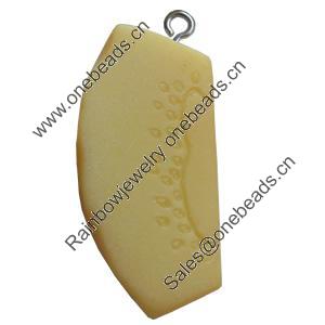 Resin Pendant, 17x36mm, Hole:Approx 2mm, Sold by Bag