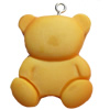 Resin Pendant, Bear, 26x31mm, Hole:Approx 2mm, Sold by Bag