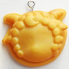 Resin Pendant, Animal Head, 31x26mm, Hole:Approx 2mm, Sold by Bag