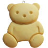 Resin Pendant, Bear, 39x46mm, Hole:Approx 2mm, Sold by Bag