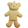 Resin Pendant, Bear, 41x57mm, Hole:Approx 2mm, Sold by Bag