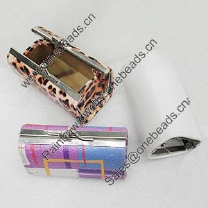Fashion Jewelry Bag, Mix Color, 87x47x41mm, Sold by PC