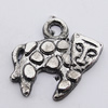 Pendant Zinc Alloy Jewelry Findings Lead-free, 18x17mm Hole:2.5mm, Sold by Bag 