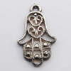 Pendant Zinc Alloy Jewelry Findings Lead-free, Hand 14x23mm Hole:2mm, Sold by Bag 