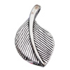 Pendant Zinc Alloy Jewelry Findings Lead-free, Leaf 16x28mm Hole:6mm, Sold by Bag 