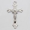 Pendant Zinc Alloy Jewelry Findings Lead-free, Cross 18x32mm Hole:2mm, Sold by Bag 