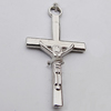 Pendant Zinc Alloy Jewelry Findings Lead-free, Cross 15x28mm Hole:2.5mm, Sold by Bag 