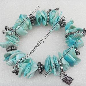 Shell Bracelet, Length Approx:7.1-inch, Sold by Strand