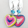 Fashional Earrings, Heart, Sold by Pair 