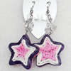 Fashional Earrings, Star, Sold by Pair 