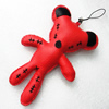 Mobile Decoration, PU Leather, Chain: about 60mm long, Pendant: about 80x125mm, Sold by PC
