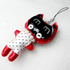 Mobile Decoration, PU Leather, Chain: about 60mm long, Pendant: about 54x100mm, Sold by PC