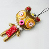 Mobile Decoration, PU Leather, Chain: about 60mm long, Pendant: about 57x120mm, Sold by PC