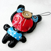 Mobile Decoration, PU Leather, Chain: about 60mm long, Pendant: about 65x100mm, Sold by PC