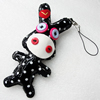 Mobile Decoration, PU Leather, Chain: about 60mm long, Pendant: about 56x120mm, Sold by PC