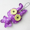 Mobile Decoration, PU Leather, Chain: about 60mm long, Pendant: about 47x95mm, Sold by PC