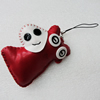 Mobile Decoration, PU Leather, Chain: about 60mm long, Pendant: about 61x80mm, Sold by PC