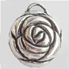 Pendant Zinc Alloy Jewelry Findings Lead-free, Flower, 22x28mm, Sold by Bag