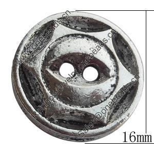 Clasps Zinc Alloy Jewelry Findings Lead-free, 16mm, Hole:2mm, Sold by Bag