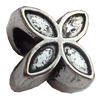 European Style Beads Zinc Alloy Jewelry Findings Lead-free, 10mm Hole:5.5mm, Sold by Bag 