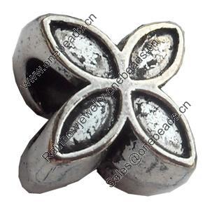 European Style Beads Zinc Alloy Jewelry Findings Lead-free, 10mm Hole:5.5mm, Sold by Bag 