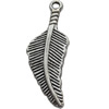 Pendant Zinc Alloy Jewelry Findings Lead-free, Leaf, 10x30mm, Sold by Bag