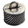 Zinc Alloy Cord End Caps Lead-free, 16mm, Hole:4mm, Sold by Bag