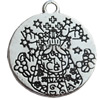 Pendant Zinc Alloy Jewelry Findings Lead-free, 18x20mm, Sold by Bag