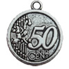 Pendant Zinc Alloy Jewelry Findings Lead-free, 24x28mm, Sold by Bag