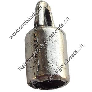Zinc Alloy Cord End Caps Lead-free, 4x9mm, Sold by Bag