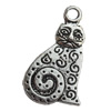 Pendant Zinc Alloy Jewelry Findings Lead-free, 12x21mm Hole:1.5mm, Sold by Bag