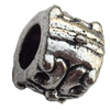 European Style Beads Zinc Alloy Jewelry Findings Lead-free, 7x9mm Hole:5mm, Sold by Bag 