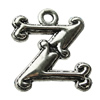 Pendant Zinc Alloy Jewelry Findings Lead-free, Letter 19x24mm Hole:2.5mm, Sold by Bag