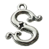 Pendant Zinc Alloy Jewelry Findings Lead-free, Letter 23x27mm Hole:2.5mm, Sold by Bag