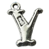 Pendant Zinc Alloy Jewelry Findings Lead-free, Letter 20x26mm Hole:2.5mm, Sold by Bag