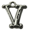 Pendant Zinc Alloy Jewelry Findings Lead-free, Letter 20x23mm Hole:2.5mm, Sold by Bag