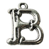 Pendant Zinc Alloy Jewelry Findings Lead-free, Letter 18x26mm Hole:2.5mm, Sold by Bag