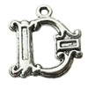 Pendant Zinc Alloy Jewelry Findings Lead-free, Letter 24x26mm Hole:2.5mm, Sold by Bag