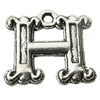 Pendant Zinc Alloy Jewelry Findings Lead-free, Letter 24x22mm Hole:2.5mm, Sold by Bag