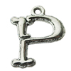 Pendant Zinc Alloy Jewelry Findings Lead-free, Letter 21x26mm Hole:2.5mm, Sold by Bag