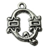 Pendant Zinc Alloy Jewelry Findings Lead-free, Letter 22x28mm Hole:2.5mm, Sold by Bag