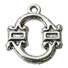 Pendant Zinc Alloy Jewelry Findings Lead-free, Letter 21x26mm Hole:2.5mm, Sold by Bag