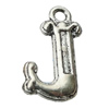 Pendant Zinc Alloy Jewelry Findings Lead-free, Letter 12x25mm Hole:2.5mm, Sold by Bag