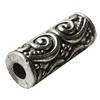 Bead Zinc Alloy Jewelry Findings Lead-free, Tube 8x20mm Hole:3.5mm, Sold by Bag