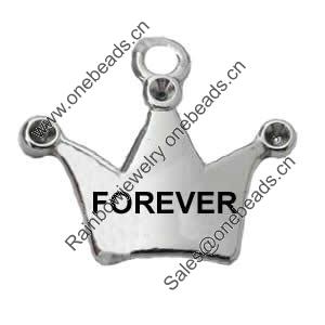 Zinc alloy Jewelry Pendant/Charm, Nickel-free & Lead-free A Grade 17X19mm, Sold by PC 